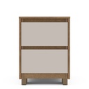 MESA DE NOCHE COIMBRA DE 2 GAVETAS  FREIJO/OFF WHITE,  230074.0002