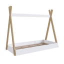 CAMA SINGLE INFANTIL CABANA MONTESSORI ITAPUA CON BLANCO 190X80, CCM003ITBC