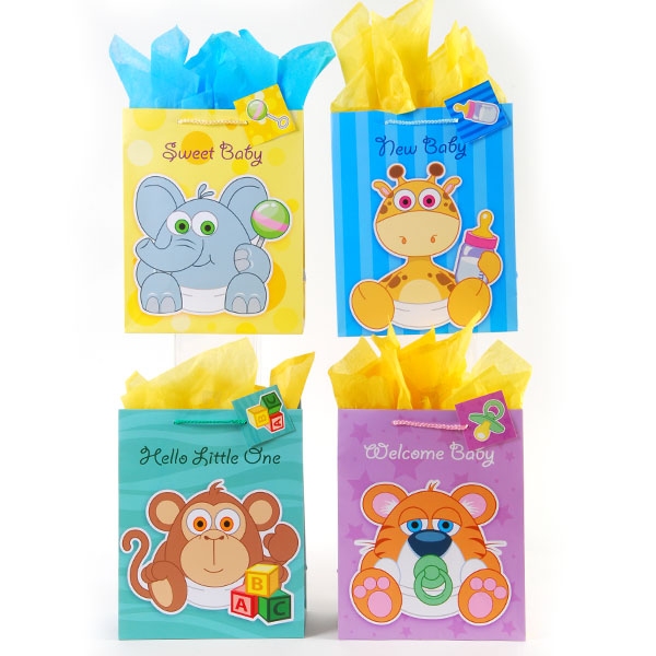 Bolsas Flomo Grande Baby Shower, Paq. de 12 Unds. - BY92L