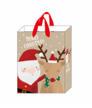 Bolsa Flomo Extra Grande Navidad Kraft, Paq. 12 Unds - GAKFHS730E-A