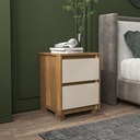 MESA DE NOCHE COIMBRA DE 2 GAVETAS  FREIJO/OFF WHITE,  230074.0002