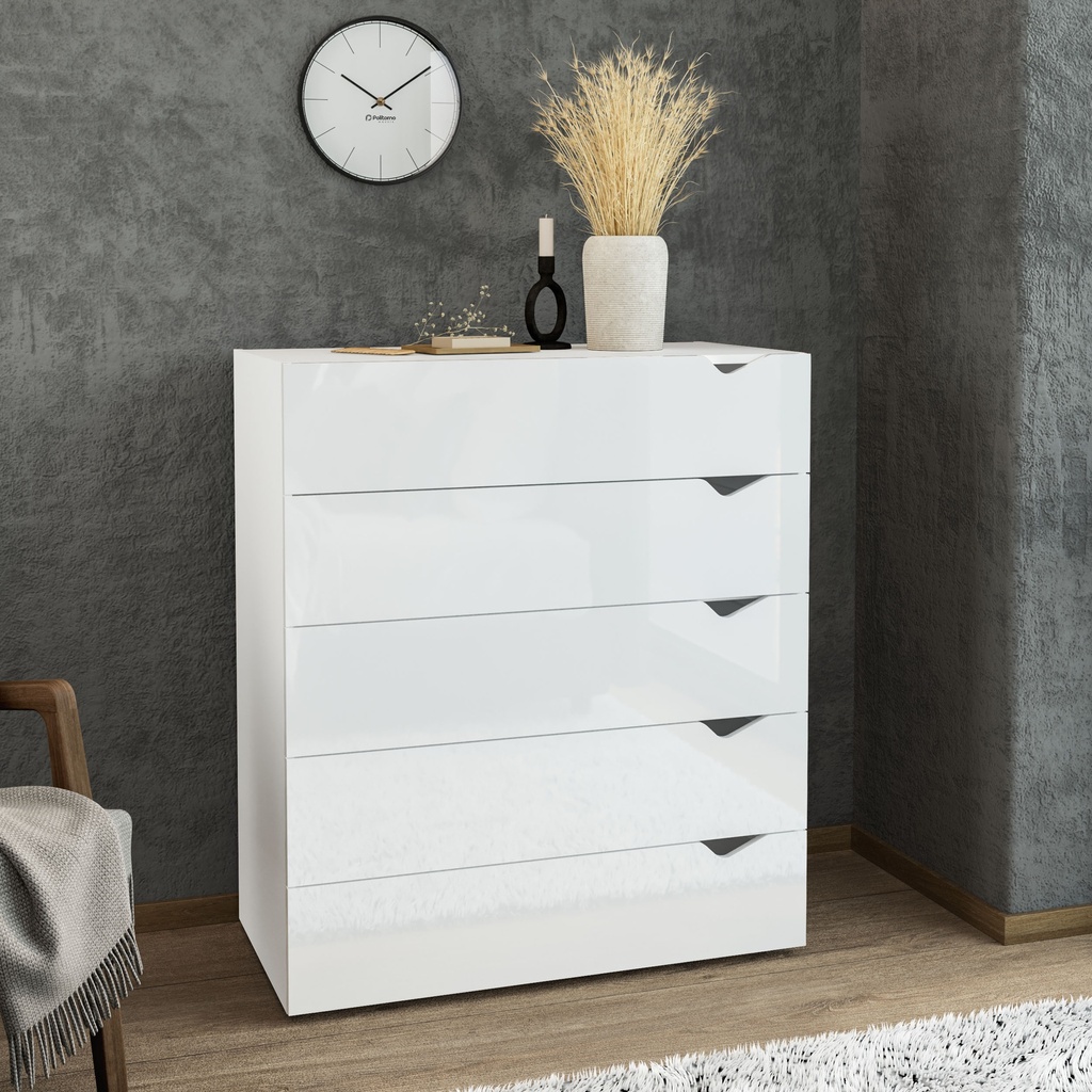 GAVETERO PORTO DE 5 GAVETAS  BLANCO,  240822.0001