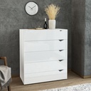 GAVETERO PORTO DE 5 GAVETAS  BLANCO,  240822.0001