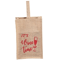 Bolsa Flomo 2 Botellas Toda Ocasión Tipo Saco It's Wine Time, unidad - JTV108