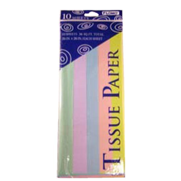 PAPEL TISSUE 10 HOJAS COLORES VARIADOS PASTEL TS101