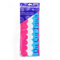 PAPEL TISSUE 8 HOJAS BLANCO, ROSADO Y AZUL AQUA CON BORDES TSDC30LB