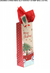 [GAPM1005B-A] Bolsa Flomo Botella Navidad, Paq. 12 Unds. - GAPM1005B-A