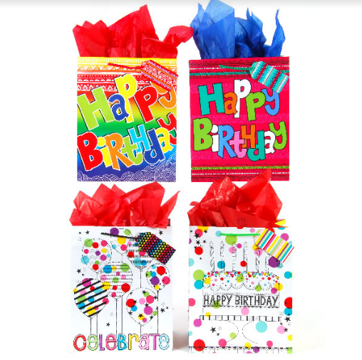 [BB651E] Bolsa Flomo Extra grande Cumpleaños, paquete de 12 unidades - BB651E