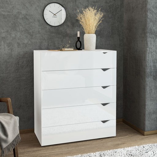 [240822.0001] GAVETERO PORTO DE 5 GAVETAS  BLANCO,  240822.0001